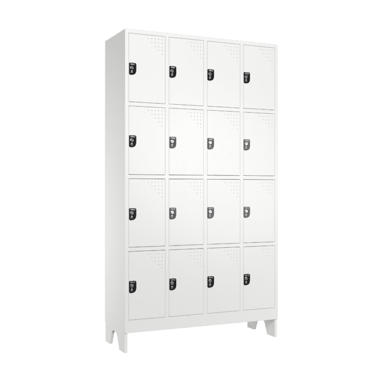 armario roupeiro para vestiario 16 portas 4 colunas 4 portas por coluna 16 usuarios 4x4 lateral fechado 1000x1000 1